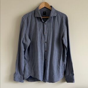 Boss Hugo Boss Tailored Slim Fit Cotton Cashmere Button Down Dress Shirt XL